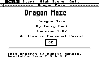 Dragon Maze atari screenshot